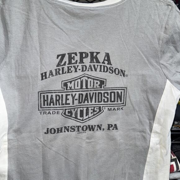 Y2K Harley Davidson Women’s 110 Years Pennsylvania Shirt Size Large - Picture 5 of 5